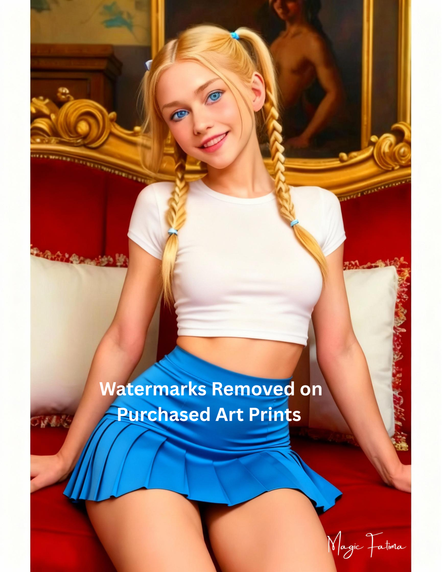 Magic Fatima's Premium Glamourous Risque Female 8.5" x 11" Ultra Glossy Art Prints with Version 2 included
