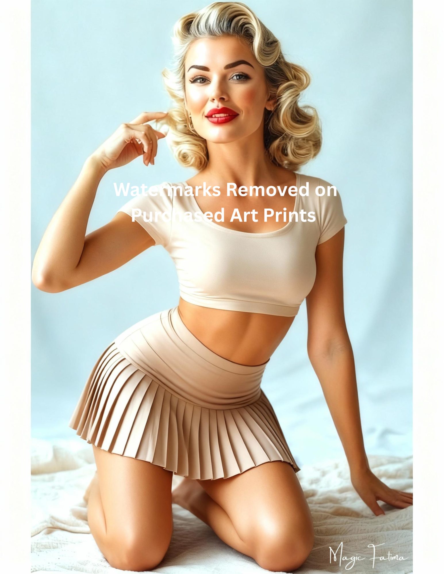 Magic Fatima's Premium Glamourous Risque Female 8.5" x 11" Ultra Glossy Art Prints with Version 2 included