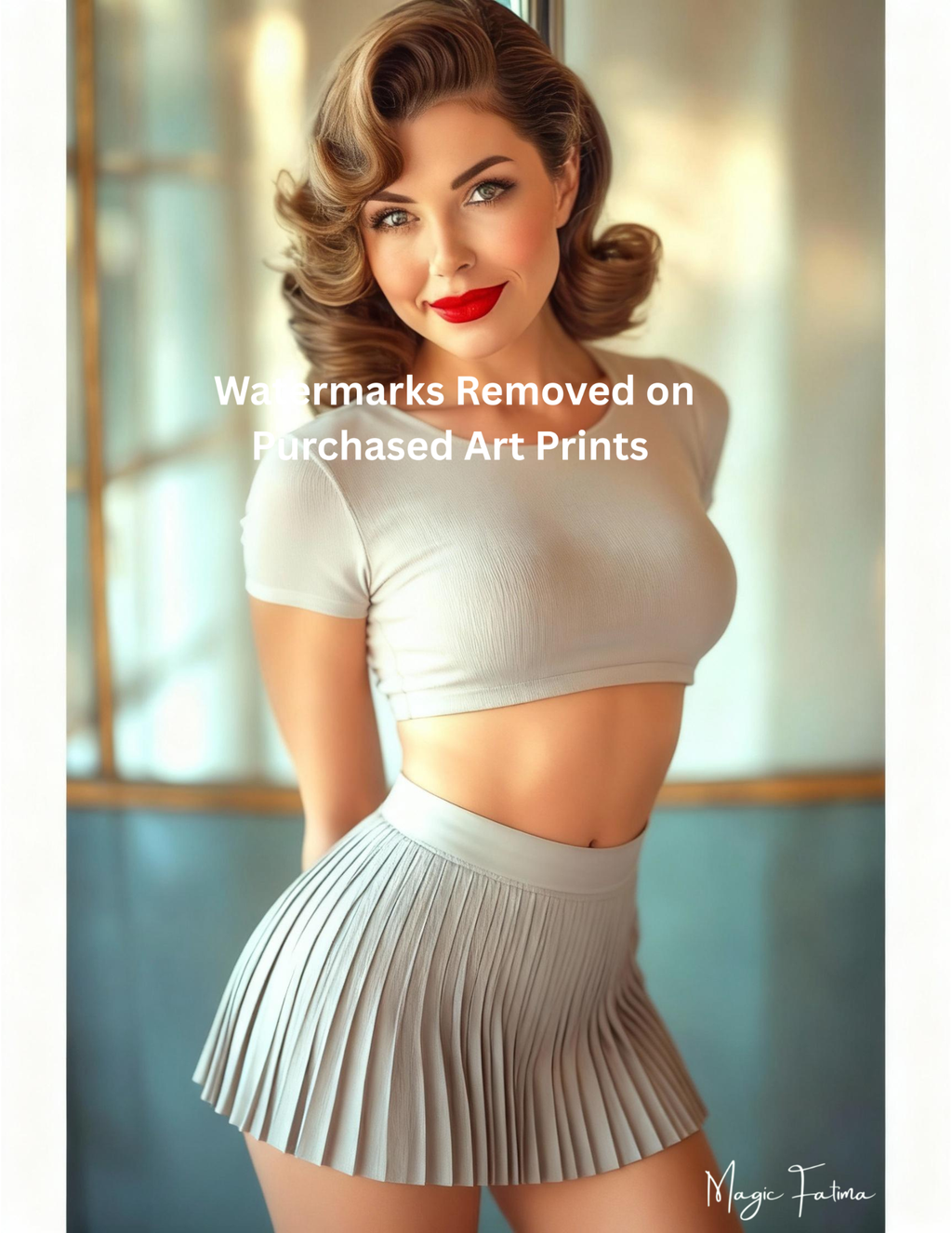Magic Fatima's Premium Glamourous Risque Female 8.5" x 11" Ultra Glossy Art Prints with Version 2 included
