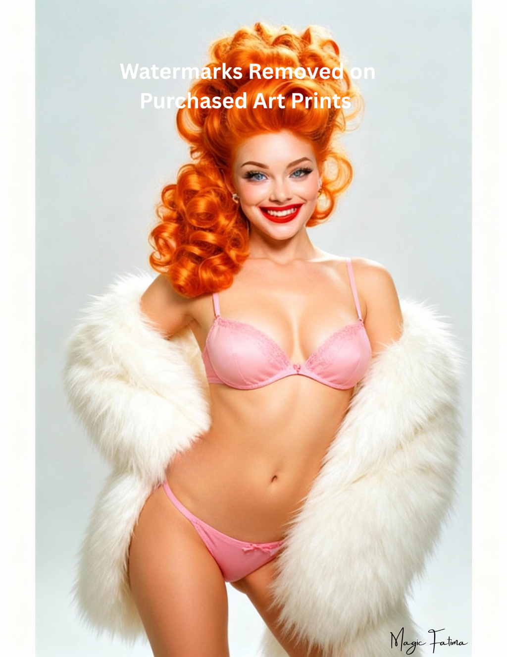 Magic Fatima's Premium Glamourous Risque Female 8.5" x 11" Ultra Glossy Art Prints with Version 2 included