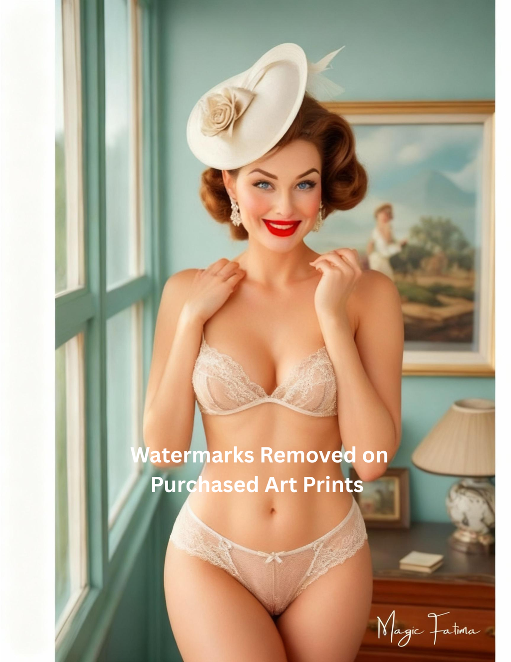 Magic Fatima's Premium Glamourous Risque Female 8.5" x 11" Ultra Glossy Art Prints with Version 2 included