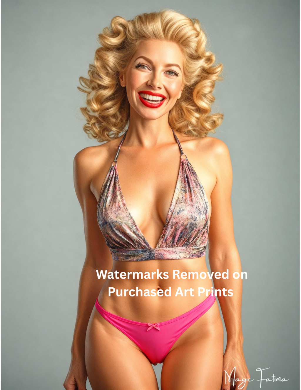Magic Fatima's Premium Glamourous Risque Female 8.5" x 11" Ultra Glossy Art Prints with Version 2 included