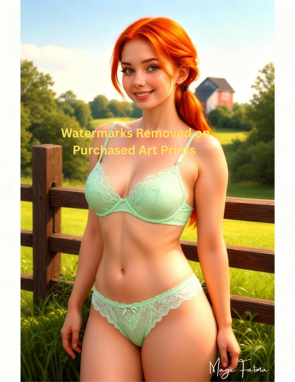 Magic Fatima's Premium Glamourous Risque Female 8.5" x 11" Ultra Glossy Art Prints with Version 2 included