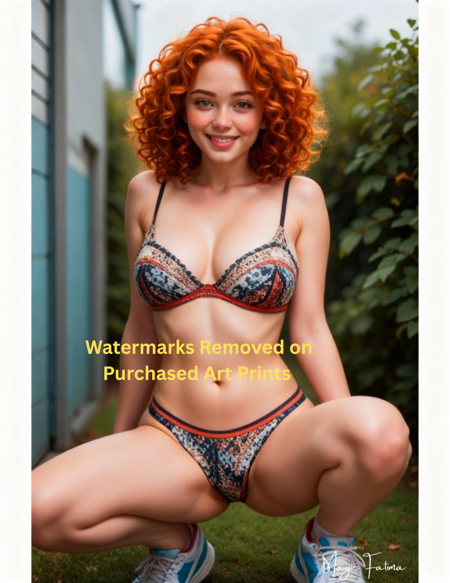 Magic Fatima's Premium Glamourous Risque Female 8.5" x 11" Ultra Glossy Art Prints with Version 2 included