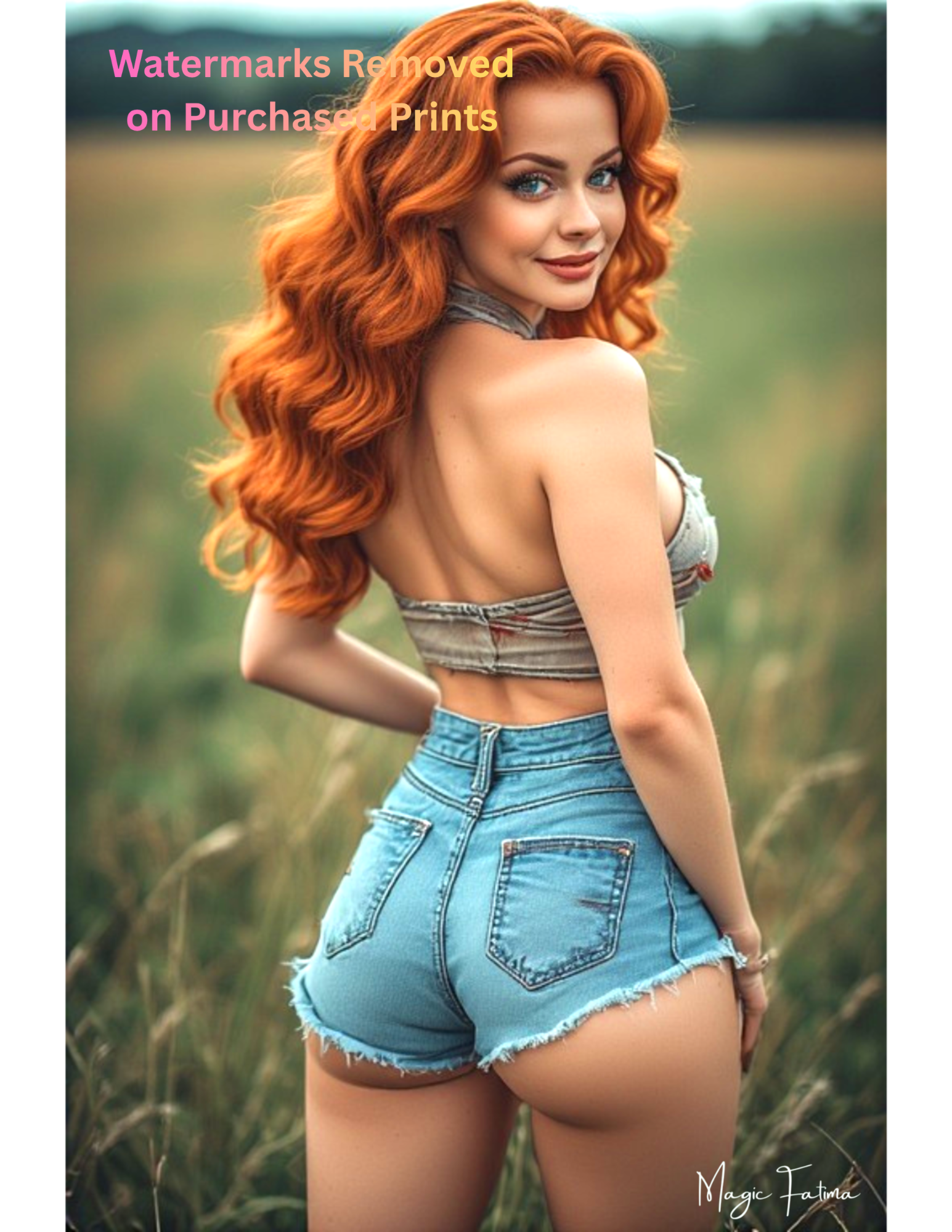 Magic Fatima's Premium Glamorous Risque Female 8.5" x 11" Ultra Glossy Art Print