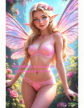 Fantasy fairy character with pink wings and lingerie in a garden setting with nude version 2 included