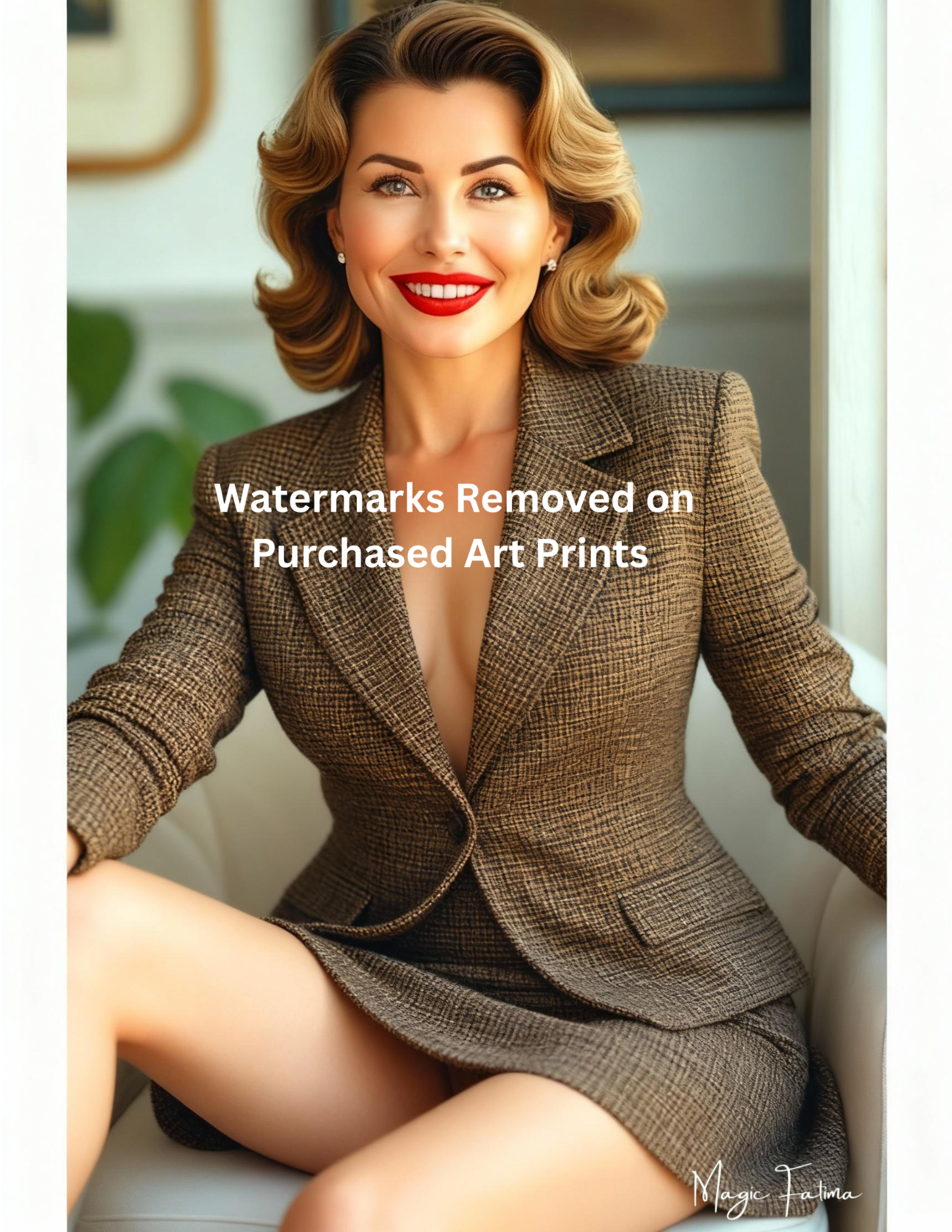 Magic Fatima's Premium Glamourous Risque Female 8.5" x 11" Ultra Glossy Art Prints with Version 2 included