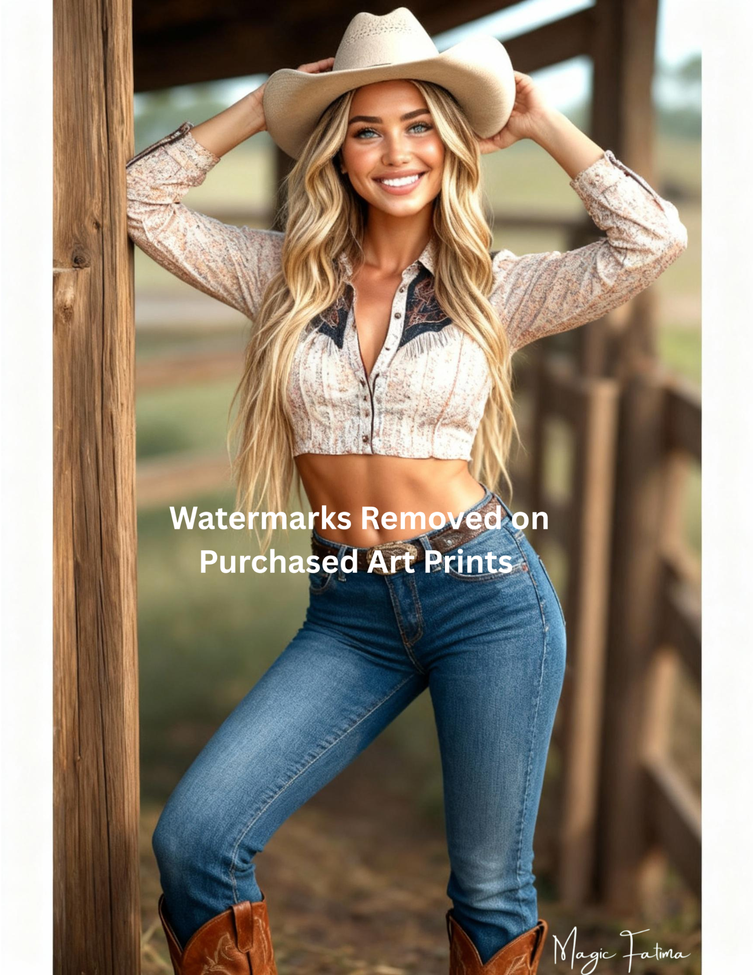 Magic Fatima's Premium Glamourous Risque Female 8.5" x 11" Ultra Glossy Art Prints with Version 2 included