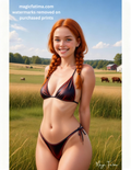 Magic Fatima's 8.5" x 11" Art Prints with Glamorous Woman Posing and nude version included Free