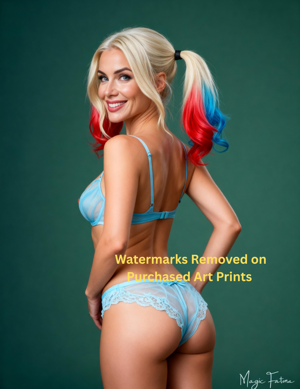 Magic Fatima's Premium Glamourous Risque Female 8.5" x 11" Ultra Glossy Art Prints with Version 2 included