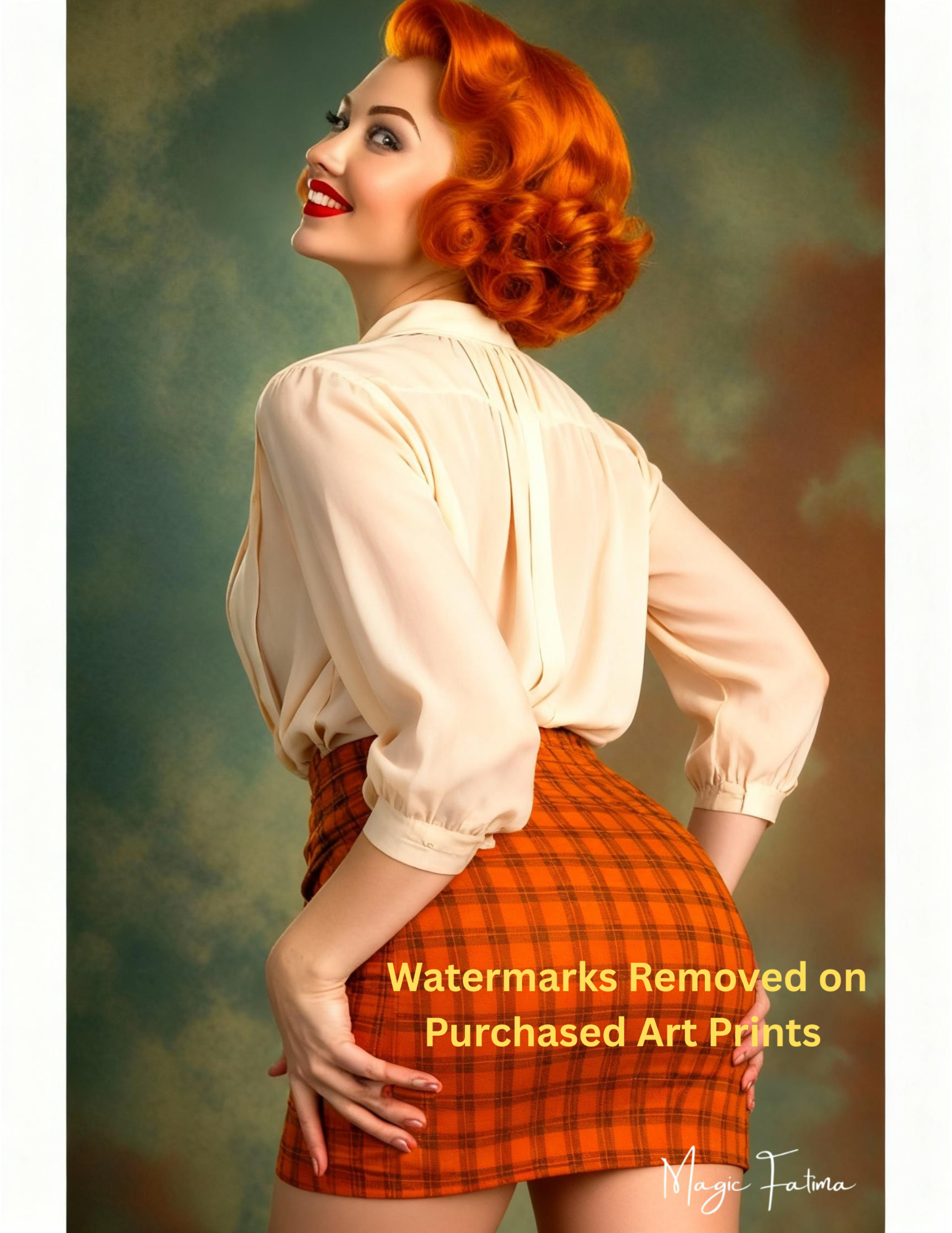 Magic Fatima's Premium Glamourous Risque Female 8.5" x 11" Ultra Glossy Art Prints with Version 2 included