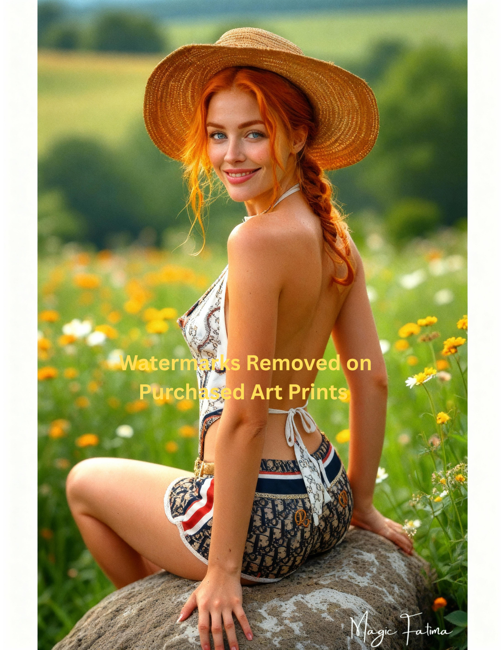 Magic Fatima's Premium Glamourous Risque Female 8.5" x 11" Ultra Glossy Art Prints with Version 2 included