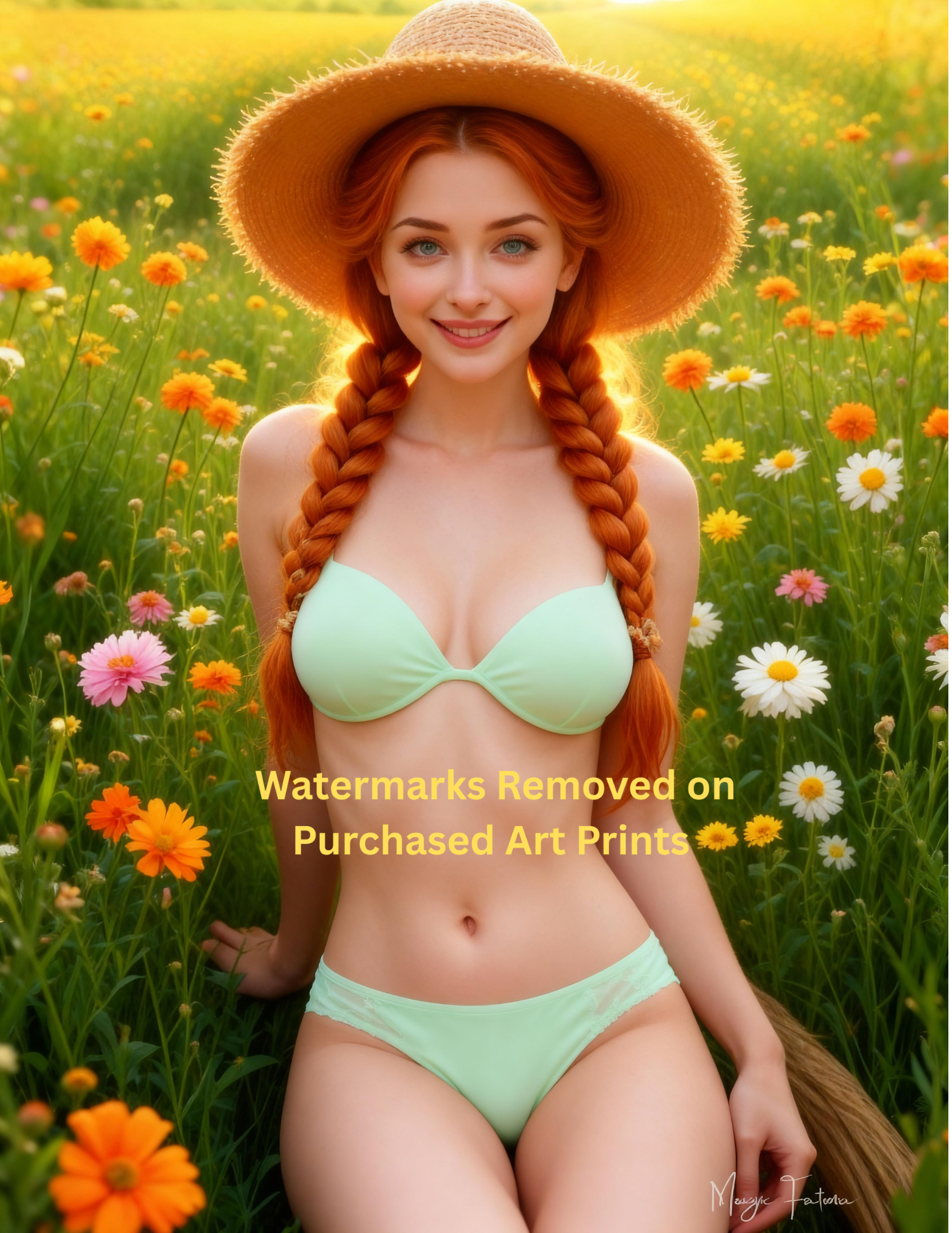 Magic Fatima's Premium Glamourous Risque Female 8.5" x 11" Ultra Glossy Art Prints with Version 2 included