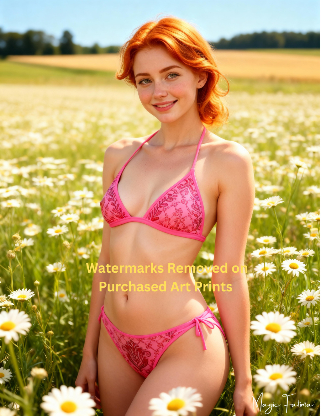 Magic Fatima's Premium Glamourous Risque Female 8.5" x 11" Ultra Glossy Art Prints with Version 2 included