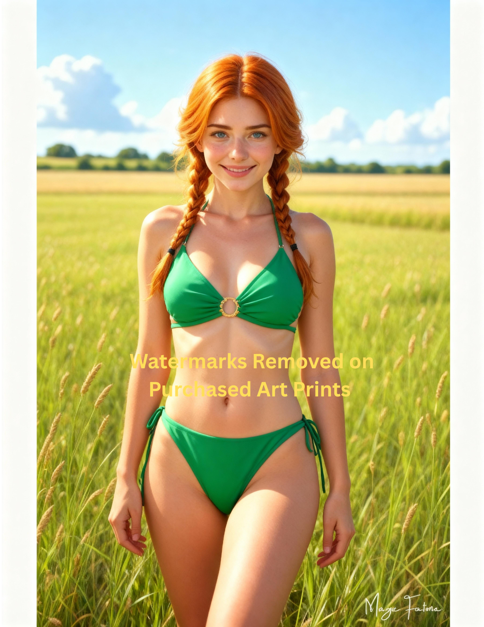 Magic Fatima's Premium Glamourous Risque Female 8.5" x 11" Ultra Glossy Art Prints with Version 2 included