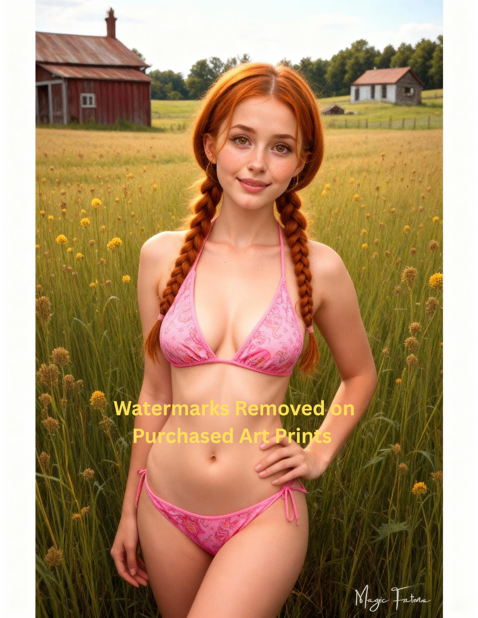 Magic Fatima's Premium Glamourous Risque Female 8.5" x 11" Ultra Glossy Art Prints with Version 2 included