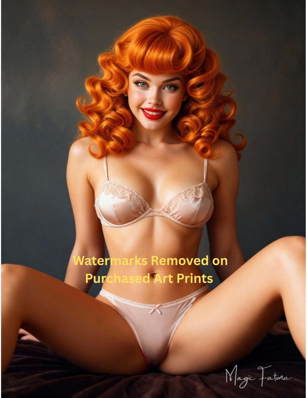 Magic Fatima's Premium Glamourous Risque Female 8.5" x 11" Ultra Glossy Art Prints with Version 2 included