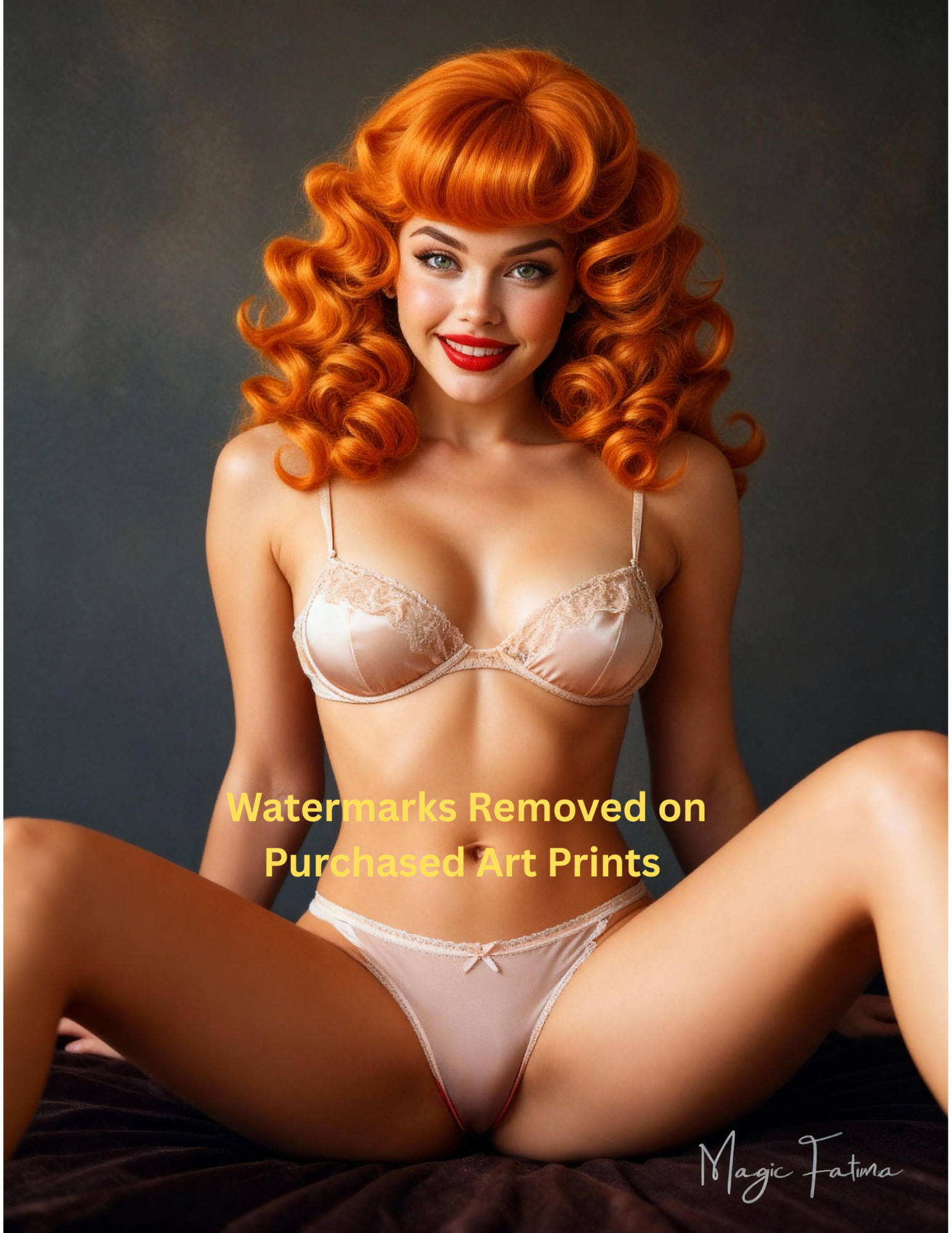 Magic Fatima's Premium Glamourous Risque Female 8.5" x 11" Ultra Glossy Art Prints with Version 2 included