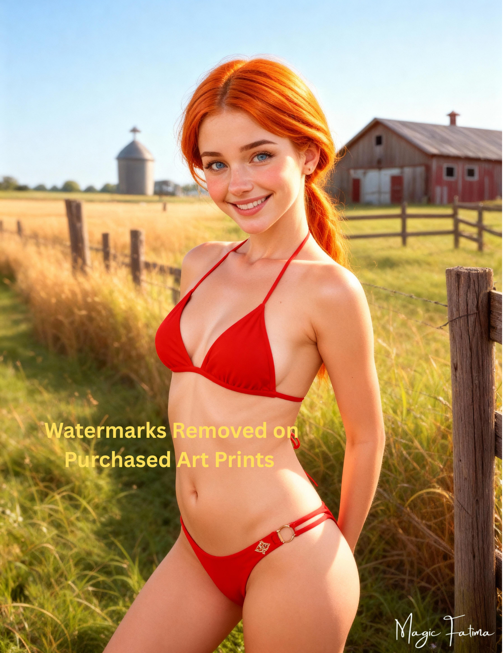 Magic Fatima's Premium Glamourous Risque Female 8.5" x 11" Ultra Glossy Art Prints with Version 2 included