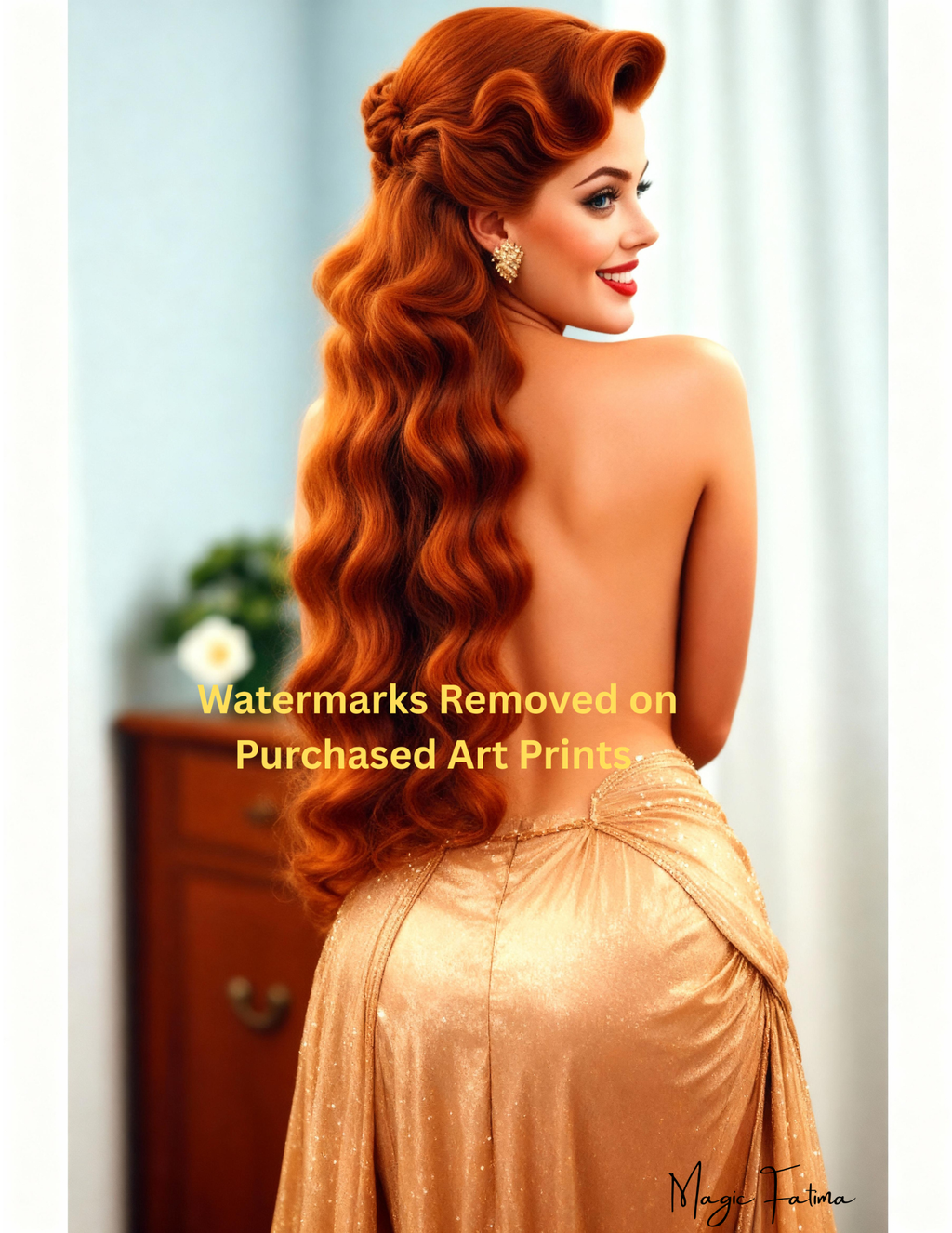 Magic Fatima's Premium Glamourous Risque Female 8.5" x 11" Ultra Glossy Art Prints with Version 2 included