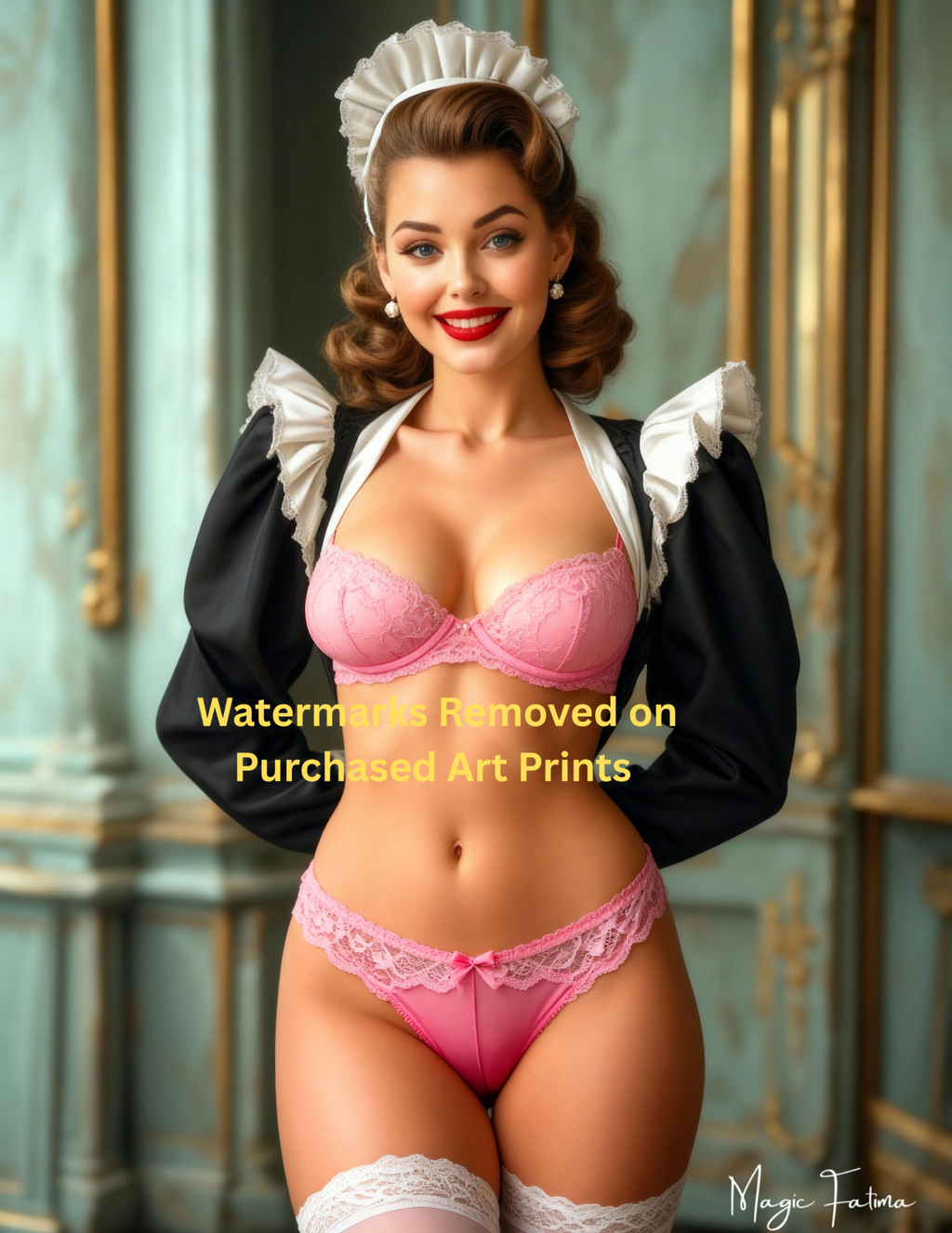 Magic Fatima's Premium Glamourous Risque Female 8.5" x 11" Ultra Glossy Art Prints with Version 2 included