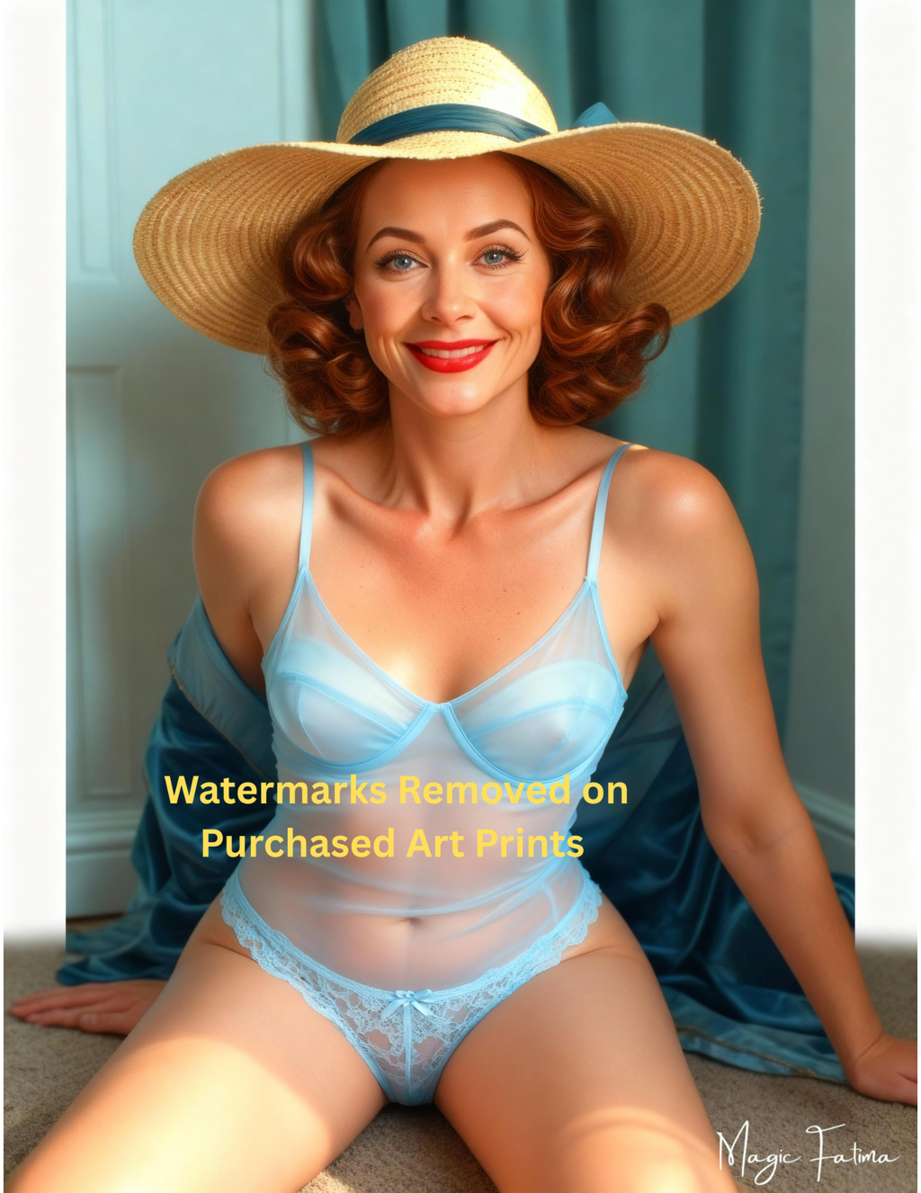 Magic Fatima's Premium Glamourous Risque Female 8.5" x 11" Ultra Glossy Art Prints with Version 2 included
