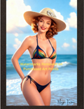 Magic Fatima's Premium Glamourous Risque Female 8.5" x 11" Ultra Glossy Art Prints with Version 2 included