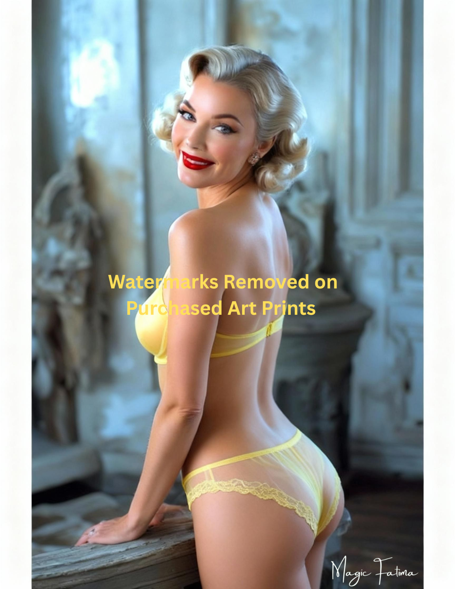 Magic Fatima's Premium Glamourous Risque Female 8.5" x 11" Ultra Glossy Art Prints with Version 2 included