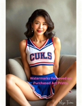 Person wearing a cheerleading outfit with 8.5" x11" Nude Version 2 included