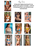 Promotional image of digital download pin-up models with text overlay.