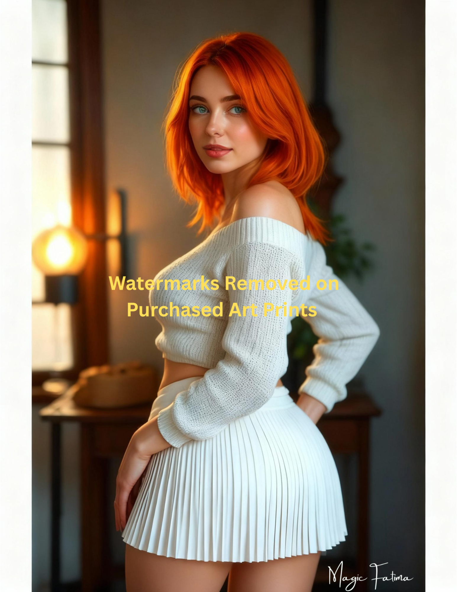 Magic Fatima's Premium Glamourous Risque Female 8.5" x 11" Ultra Glossy Art Prints with Version 2 included