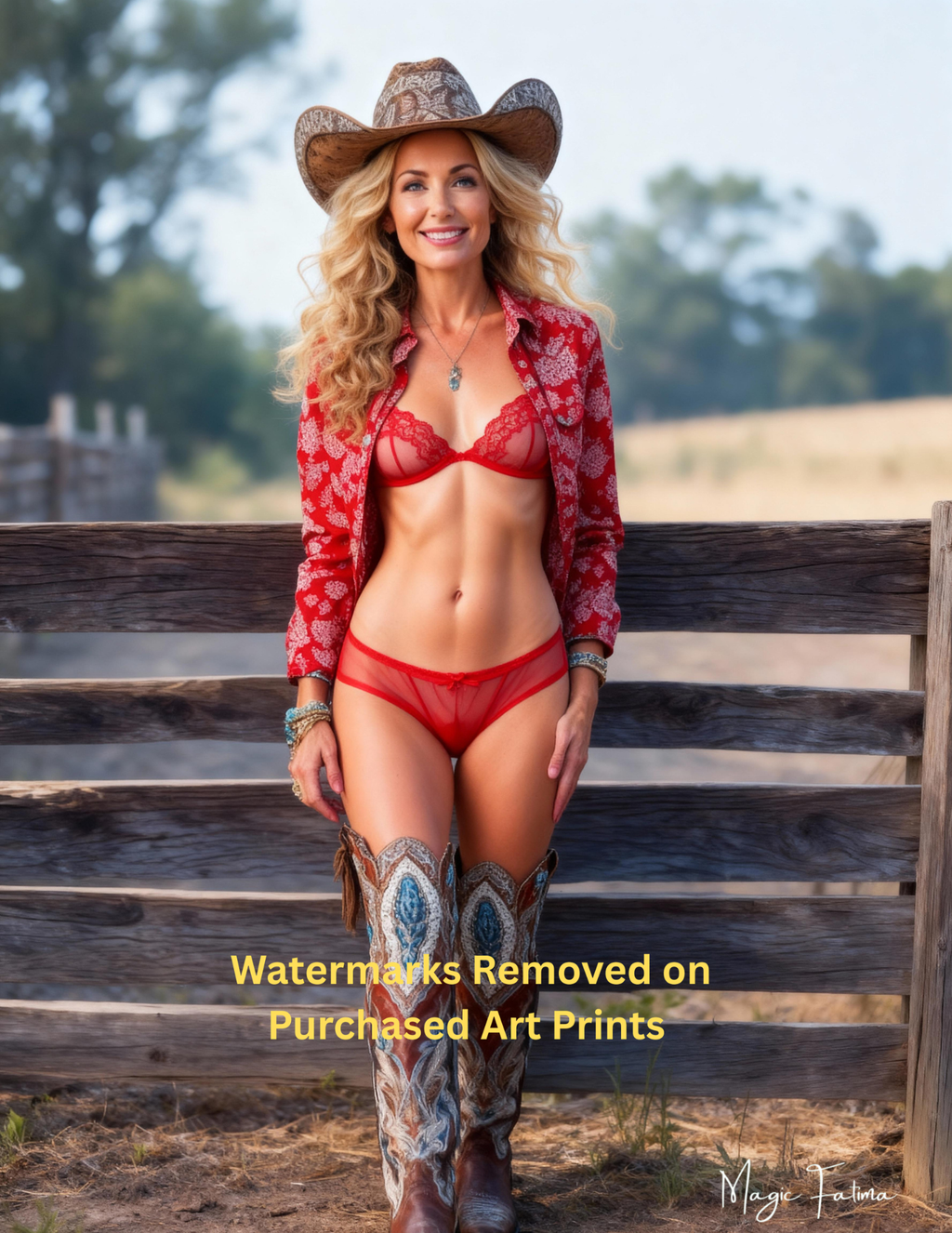 Magic Fatima's Premium Glamourous Risque Female 8.5" x 11" Ultra Glossy Art Prints with Version 2 included