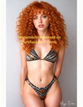 Magic Fatima's Premium Glamourous Risque Female 8.5" x 11" Ultra Glossy Art Prints with Version 2 included