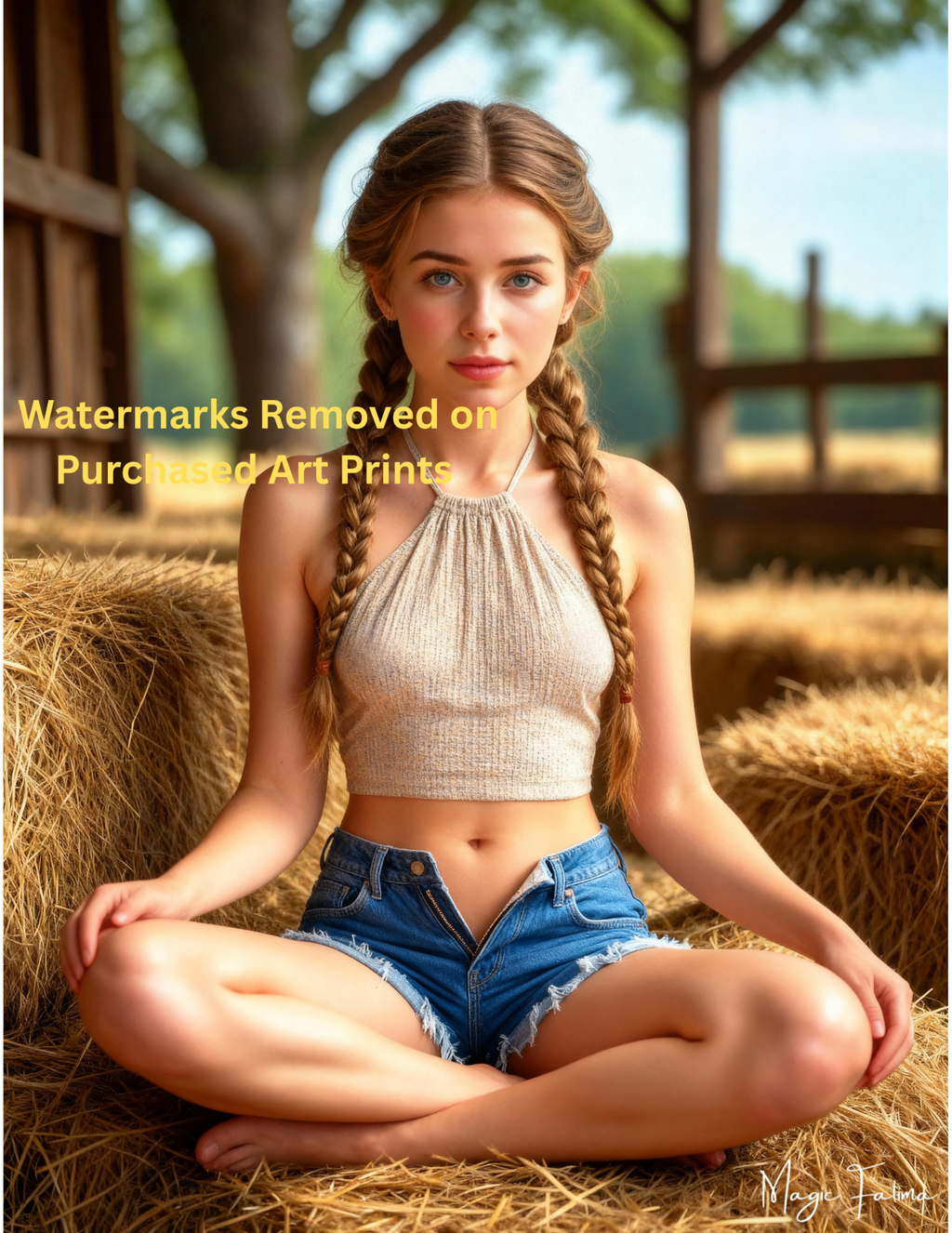 Magic Fatima's Premium Glamourous Risque Female 8.5" x 11" Ultra Glossy Art Prints with Version 2 included