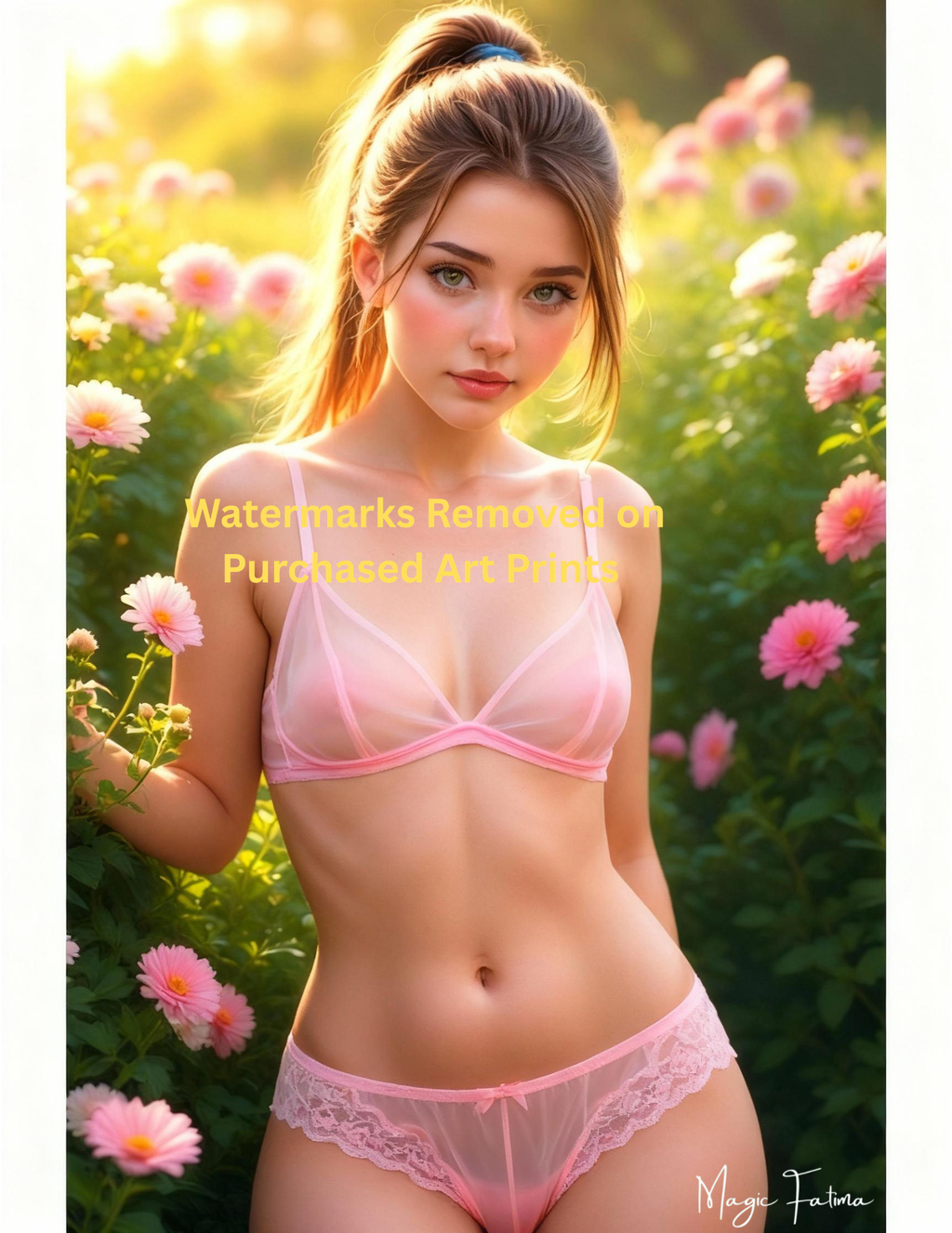Magic Fatima's Premium Glamourous Risque Female 8.5" x 11" Ultra Glossy Art Prints with Version 2 included