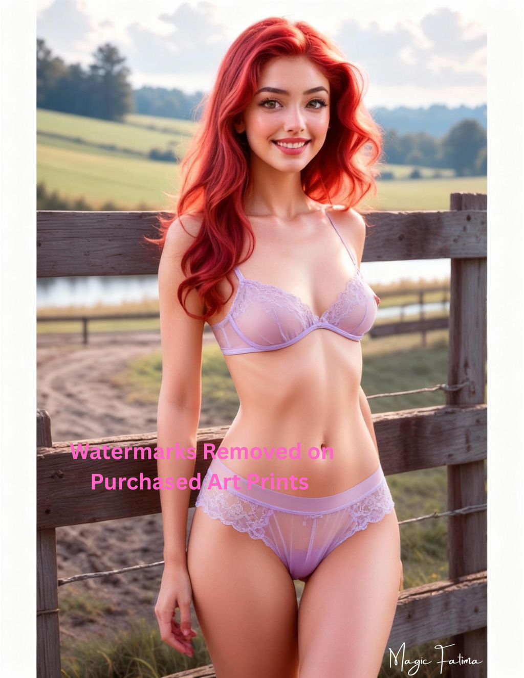Magic Fatima's Premium Glamourous Risque Female 8.5" x 11" Ultra Glossy Art Prints with Version 2 included