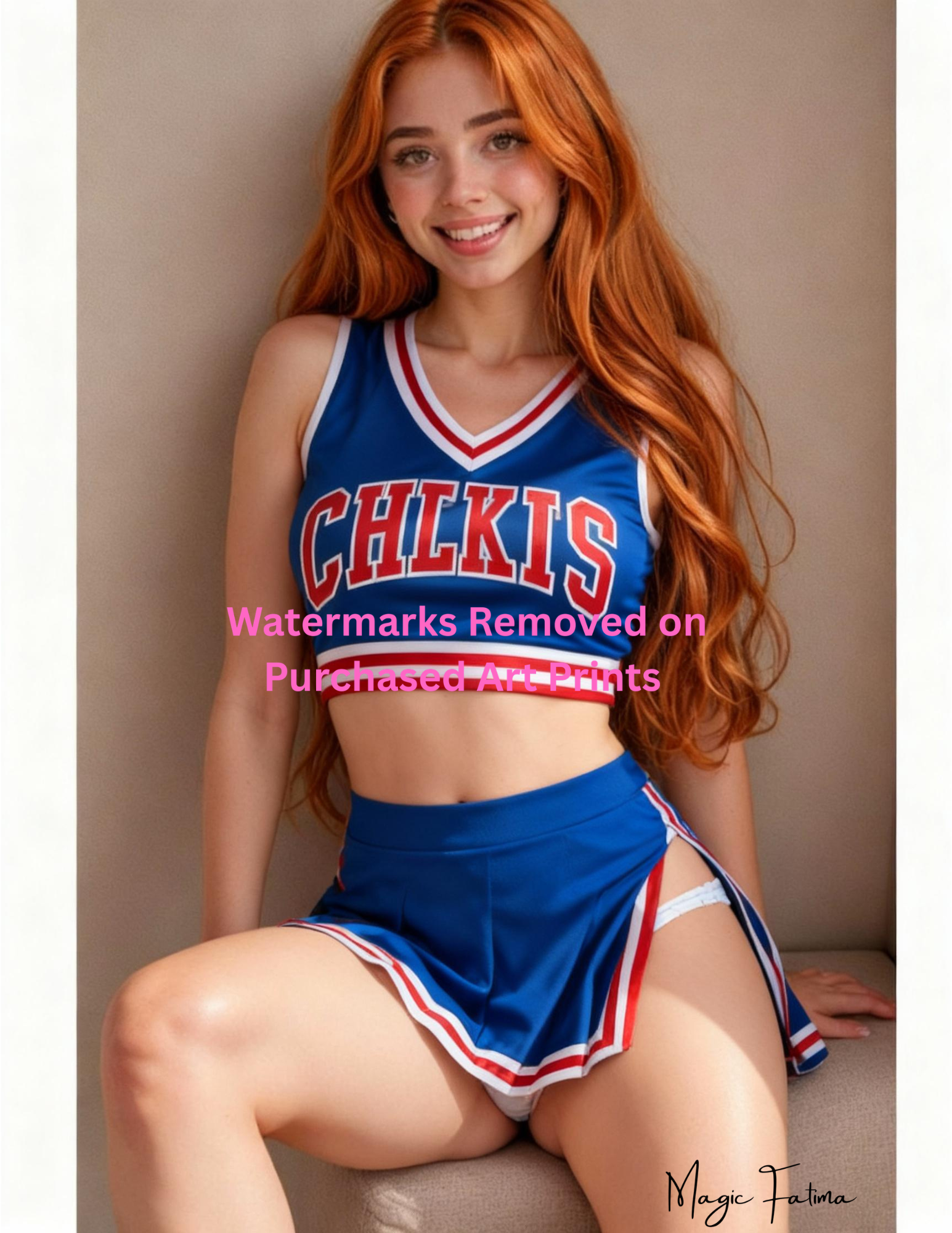 Magic Fatima's Premium Glamourous Risque Female 8.5" x 11" Ultra Glossy Art Prints with Version 2 included