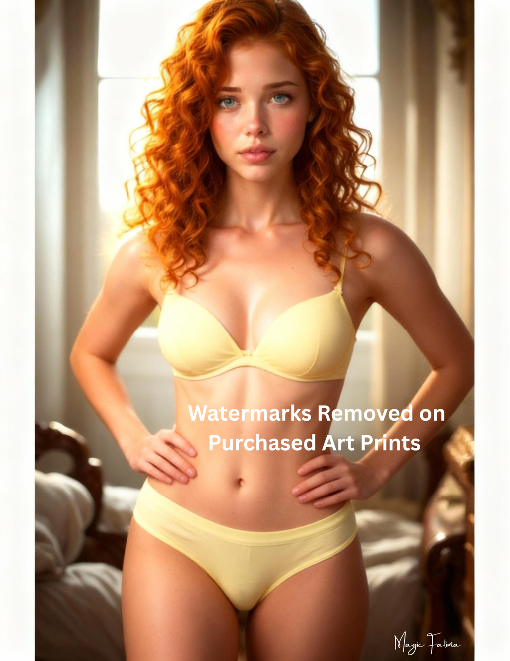 Magic Fatima's Premium Glamourous Risque Female 8.5" x 11" Ultra Glossy Art Prints with Version 2 included